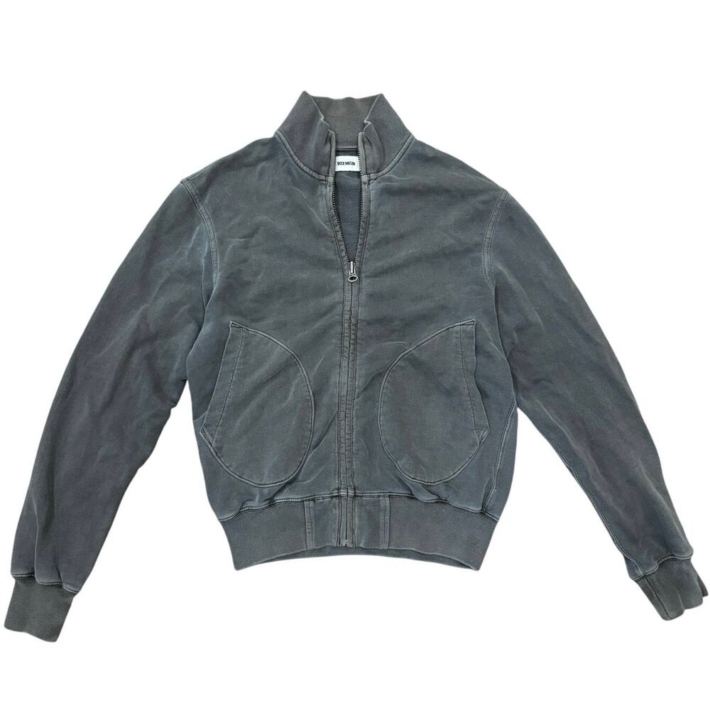 Huckberry Buck Mason Full Zip Cotton Bomber Style Gray Jacket Men's Size XS